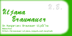 uljana braunauer business card